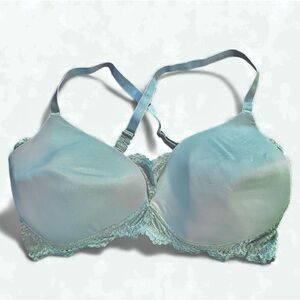 Adore Me balconette moulded cup bra with lace trim and modular straps size 38DDD